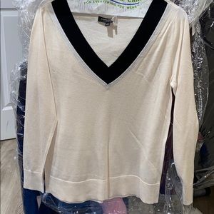 Sweater ivory for women silk cashmere